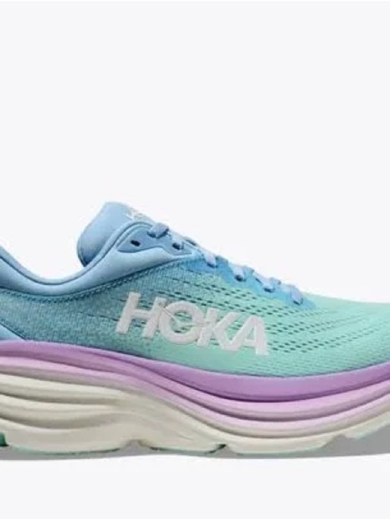 Hoka One One Shoes - Hoka bondi 8 Women's Running Shoe in Aqua and Lavender